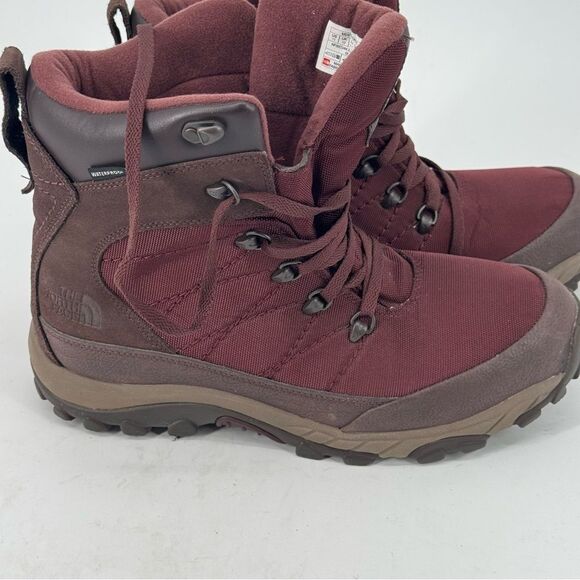 Men's 11 North Face Waterproof Hiking Burgundy Pre-owned Warm Winter Snow Boots - Picture 1 of 9